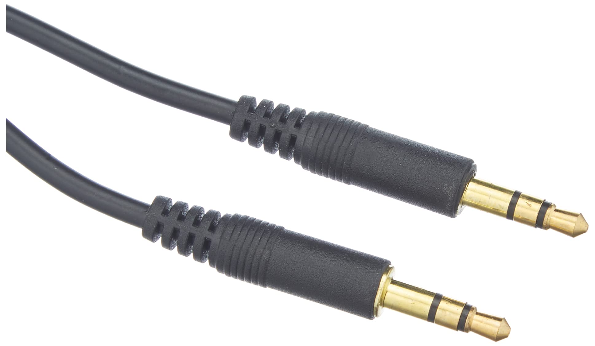 adaptare 10006 Audiokabel 3,5mm Klinkenstecker auf 3,5mm Klinkenstecker, vergoldete Kontakte, ultraslim, 0,6m, schwarz