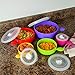 Evelots Microwave, Freezer Safe Bowls - 10 Piece Set - With Vented Lids and Handles - Soup Bowls, Ramen, Cookware, Food Container Microwave Safe - BPA Free Plastic