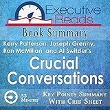 Book Summary: Crucial Conversations: 45 Minutes - Key Points Summary/Refresher with Crib Sheet Infographic