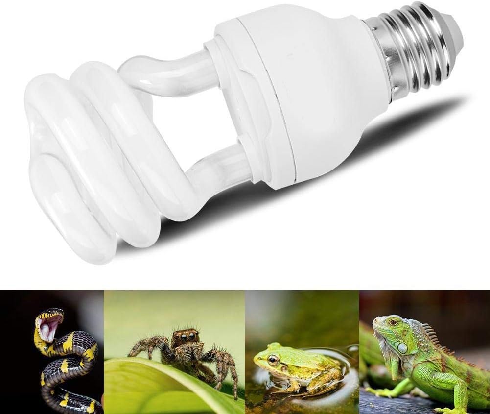 UVB Lamp Turtle,Unibell 13W 220-250V UVB Pet Reptile UV Heating Sunlight Light Amphibian Lizard Tortoise Lamp(10.0)Compact Fluorescent Vivarium Lighting Calcium Supplement Light Bulb for Reptiles - Image 5