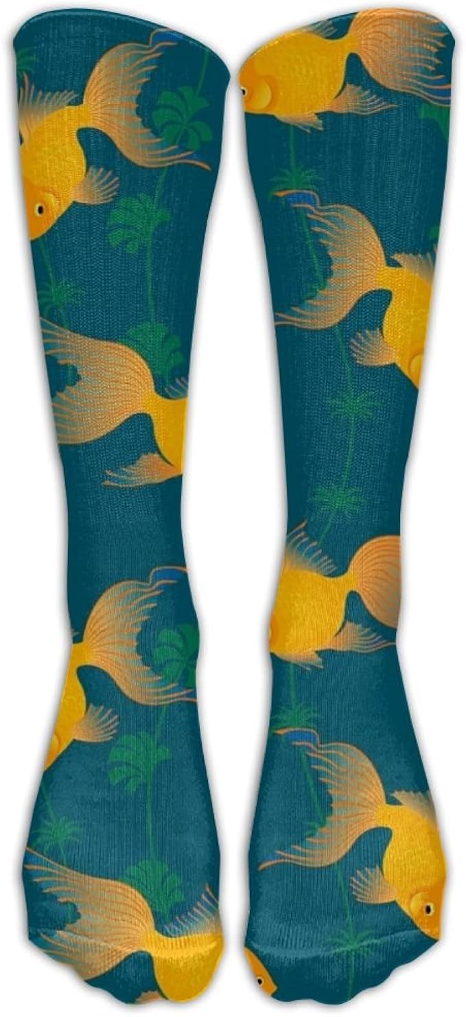 Koi Fish Unisex Casual Pattern Crew Socks Boot Socks For
