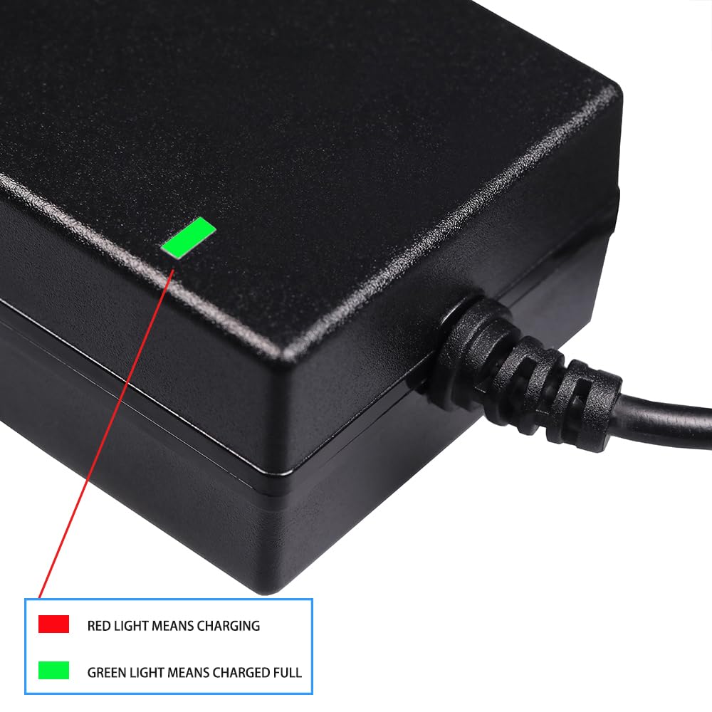 42V 2A Power Adapter Powerfast 3-Prong Connector for 36V Sports Mod,and Pocket Mod 10S Lithium Battery,Charger Replacement for Electric Scooter