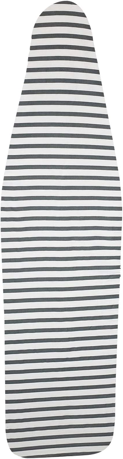 HOMZ Premium Standard Width Ironing Board Cover and Pad, Grey/White Stripe