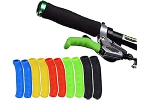 Juscycling Anti-Slip Shock-Absorbing and Comfortable Brake Handle Silicone Sleeve Universal Brake Lever Protection Cover for Road Bike and MTB，2 Pairs (Yellow)