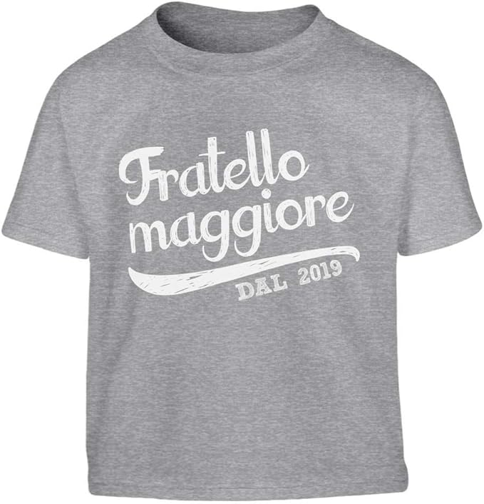Regali Di Natale Per Fratello Maggiore.Shirtgeil Fratello Maggiore Dal 2019 Idea Regalo Maglietta Per Bambini 4 5 Anni 110cm Grigio Amazon It Abbigliamento