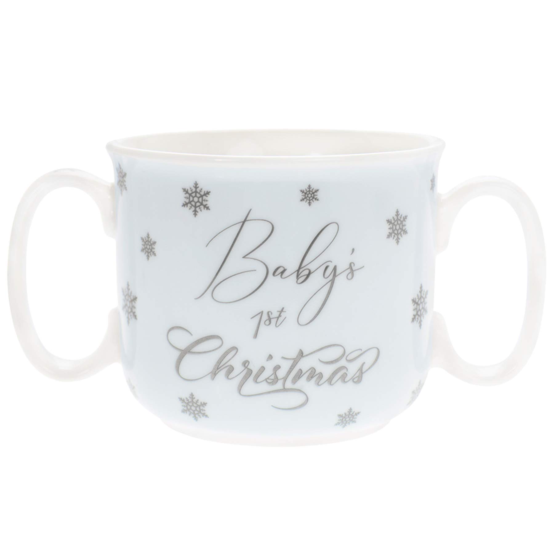 Baby's 1st Christmas Double Handle Mug Gift - Blue