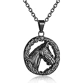 Peace Horse Urn Necklace For Ashes For Women Men Stainless Steel Cremation Memorial Jewelry Of Loved Ones Keepsake With Olive Branch