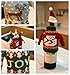 FEFEHOME Christmas Wine Bottle Cover Gift Warping Ugly Sweater (Set of 4) -(F)