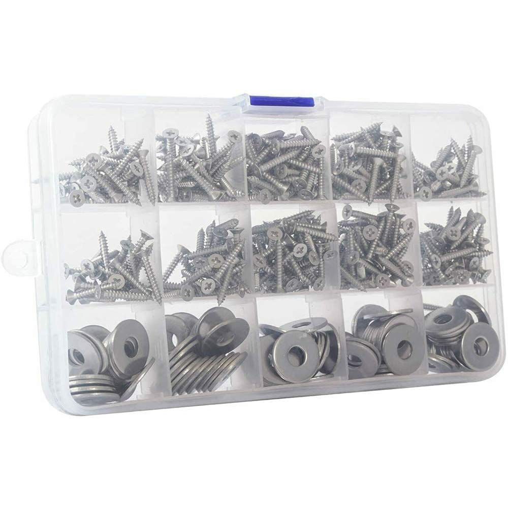 Gadgetking 15 Slot Compartment Storage Box Screws Bits Nails Jewellery Organiser Washer Small Bead Boxes for Earring Container for with Adjustable Transparent Organizer Removable Cell Divider