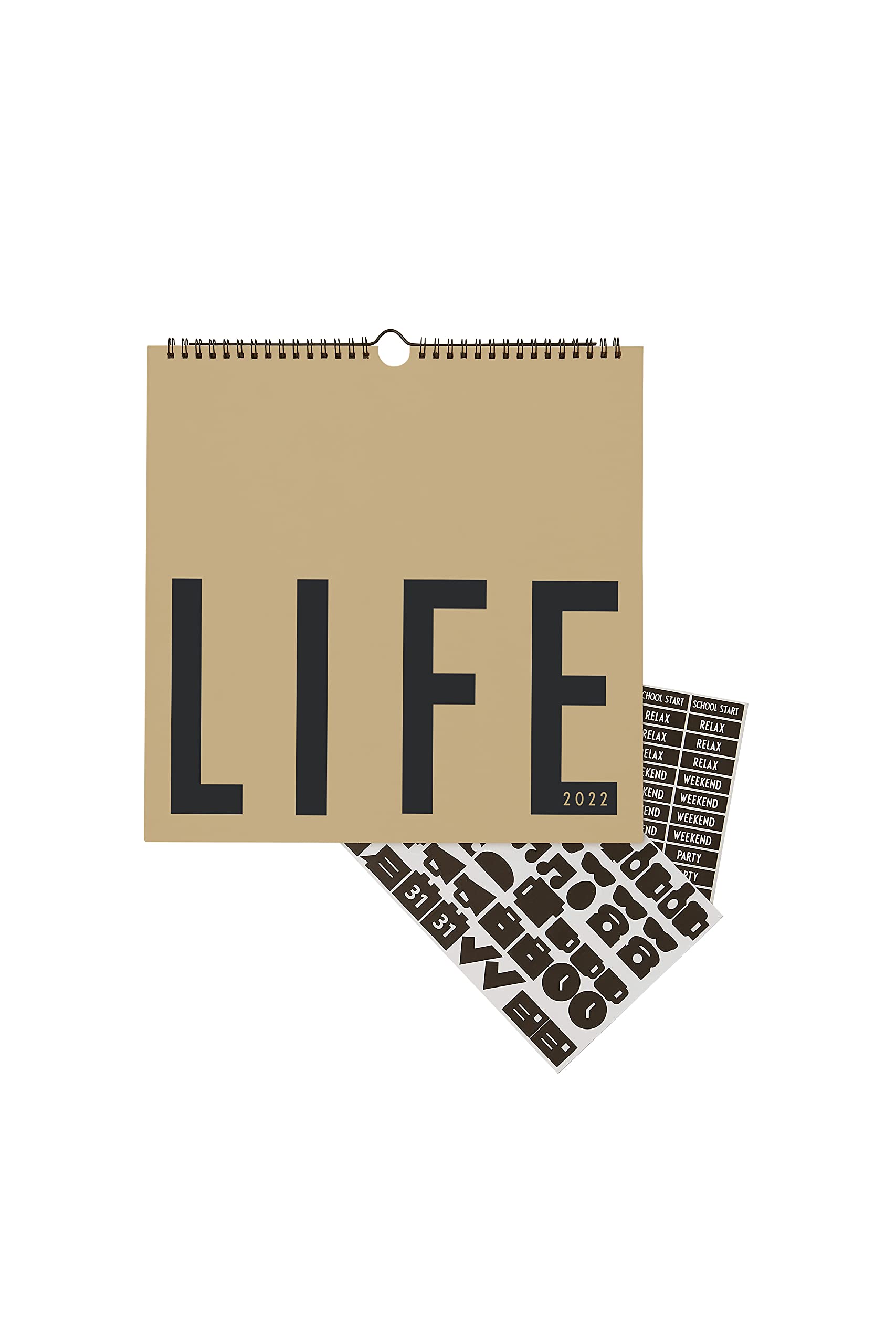 Design Letters Wall Calender 2022- Beige