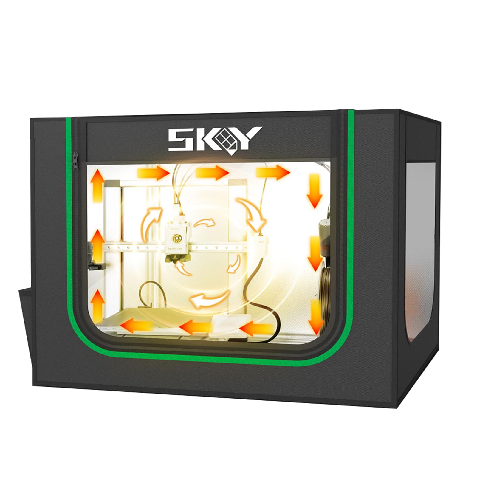 Photo 1 of 3D Printer Enclosure for Bambu Lab A1,A1 Mini with LED Light, Fireproof Dustproof Tent Constant Temperature Protective Cover,800 * 580 * 580mm