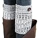 BeautyIn Womens Short Crochet Leg Warmers Knitted Buttons Socks Boot Cuffs