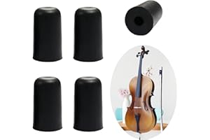 CRZQXOUR 5Pcs Cello Endpin Anchor Non-slip Stopper,Rubber Tip for Cello Endpin, Cello Anti-slip Plug, Dark Black Rubber Cello Endpin Tip,End Pin Cover Protector, Cello Holder for Practice Performance