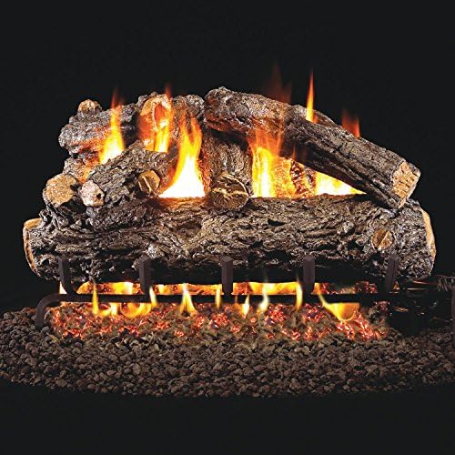 Peterson Real Fyre 16-inch Rustic Oak Designer Log Set With Vented G45 Burner