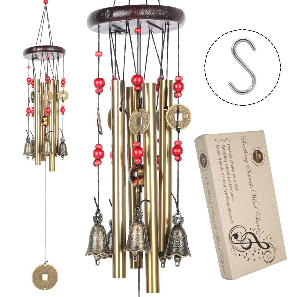 Bwinka Chinese Traditional Amazing Bronze Yard Garden Outdoor Living Wind Chimes 60-90cm (MT-213B)