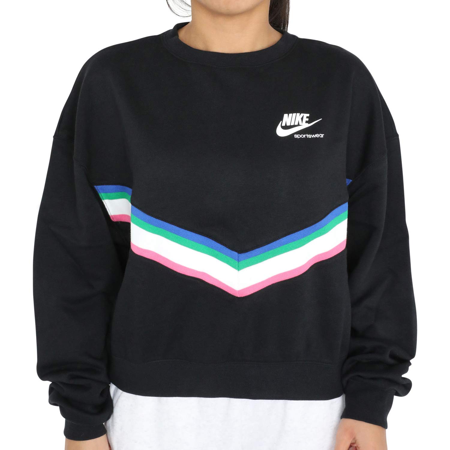 Nike NSW HRTG Crew fleece Sweatshirt Black/Sail/White XXL