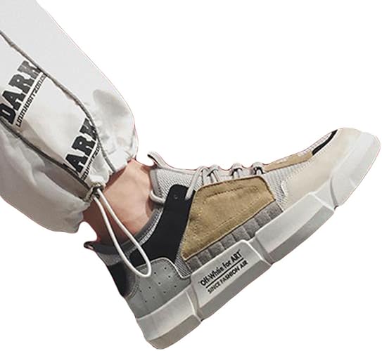 Amazon Alhyla メンズスニーカー 通勤 通学 シューズ 日常着用 スニーカー 靴 シューズ メンズ メンズローファー スポーツ軽量 通気性カーキbs27 シューズ バッグ