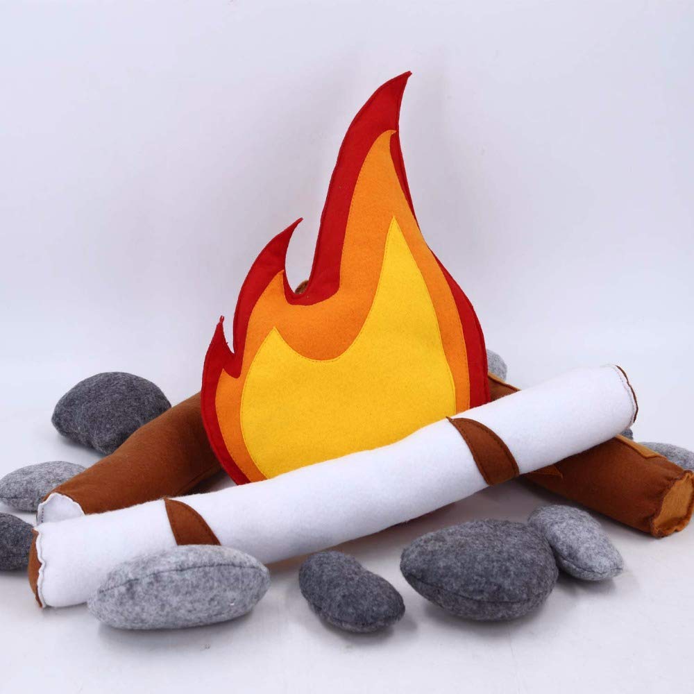 Buy Pretend Campfire for Kids Sensory Play Camping Toy Set with Plush