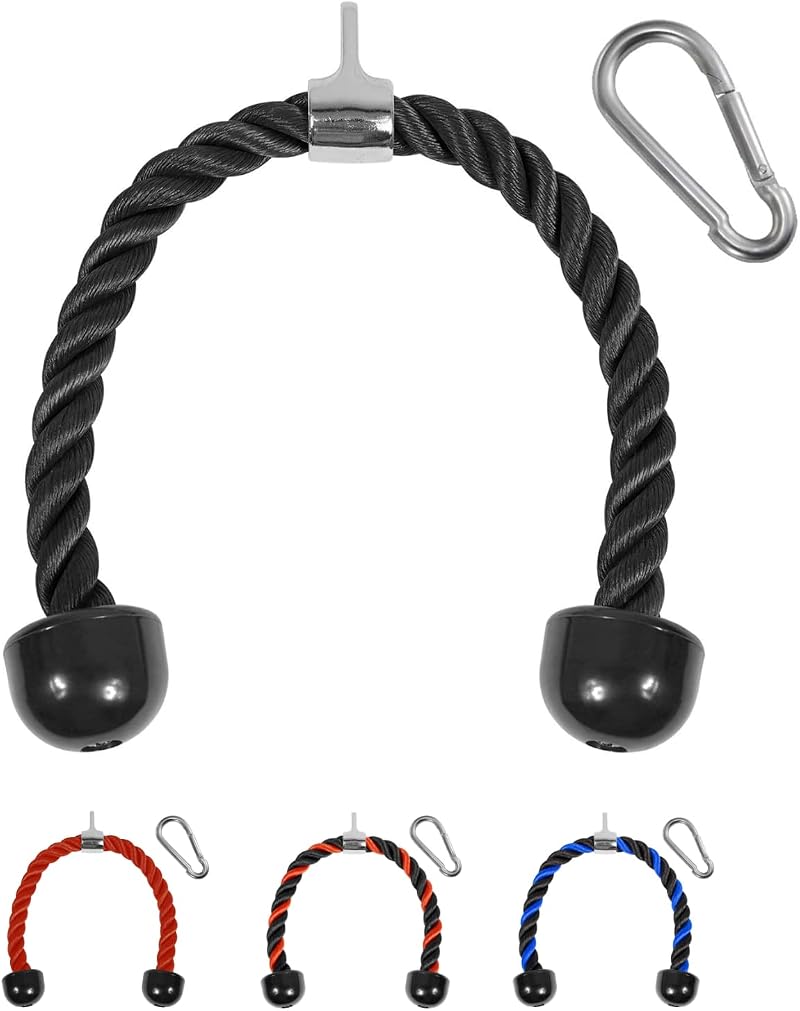 Yes4All SX2G Tricep Rope 68.6 cm Nylon Braided with Carabiner