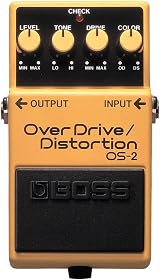 BOSS Os-2 Overdrive Distortion Guitar Pedal Gold Brand view 1