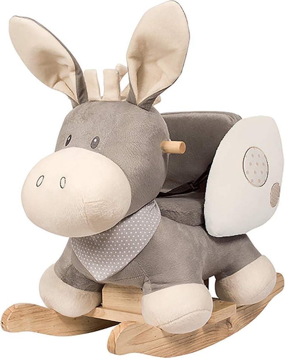 Nattou Rocking Animal for Children, Cappuccino The Donkey, 10-36 Months, 62 x 32 x 50 cm, Beige, 211505