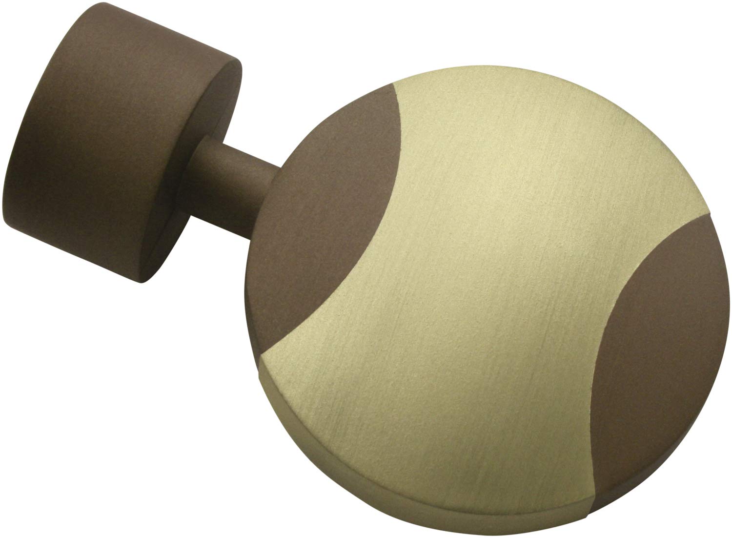 Gardinia Disc 2 x End Piece Metal Cappuccino Curtain Technology Diameter 19 mm Cappuccino/Champagne
