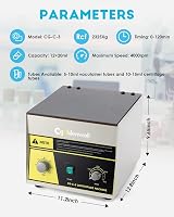 CGOLDENWALL Lab Centrifuge 4000rpm 12x20ml 2325xg Timer Hospital Biological view 3