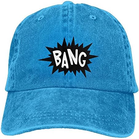 Uanqunan BANG Unisex Cotton Denim Baseball Cap Adjustable Strap Low Profile Plain Hats RoyalBlue