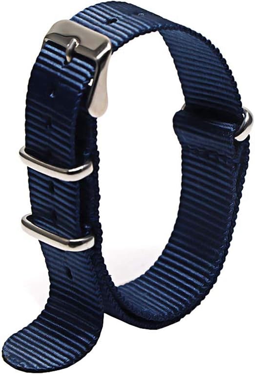 MZBUTIQ 25mm Noir/Gris Bracelets De Montres Pour Homme Bracelet épais Nylon Strap 5 Boucles