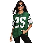 SOLY HUX Women's Jersey Shirts Number Graphic Tees Short Sleeve Crew Neck Loose Y2k Tops