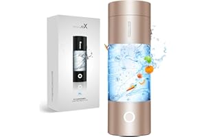 Hydrogen Water Bottle Generator with SPE PEM Technology, 4000+ PPB 5Min Quick Electrolysis Hydrogen Water Machine, Portable R