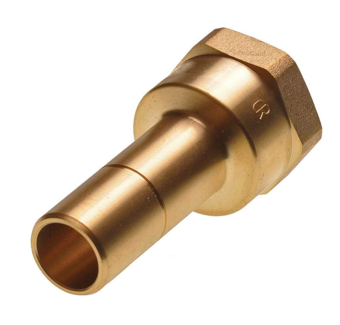 Hep2O 15mm x 1/2 Inch Brass Female Spigot - Pack of 2