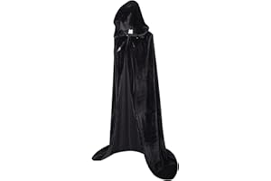 OURLORE Unisex Full Length Hooded Robe Cloak Long Velvet Cape Cosplay Costume 59 inch