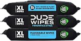 DUDE Wipes Flushable Wet Wipes Dispenser 3 Packs 48 Unscented Vitamin E Aloe