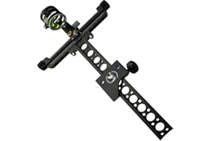 AMEYXGS Archery Target Bow Sight 1 Pin 0.059" Compound Bow Recurve Bow Sight with Micro Adjust Long Pole for Hunting Shooting