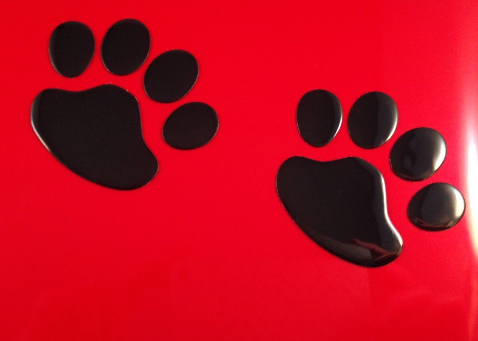 SKS Distribution® 1 Pair BLACK CUTE DOG/PUPPY 3D PAW PRINT Car Emblem Decal Badge Sticker Art