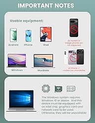 NOHZIO Wireless HDMI Display Dongle Adapter,No Need