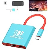 VGBUS Switch 2 Dock,Switch 2 Portable TV Dock Station with 100W PD Charger Port +4K60Hz HDMI+ USB 3.0 Port for Nintendo Switch 2/Switch/Steam Deck/Rog Ally/MacBook/Ipad and More (Switch 2 Dock-Blue)