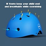 XJD Kids Helmet Toddler Bike Skateboard Scooter Roller Skating Blue Small Age view 3