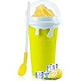 ROEDEER Large Slushie Cup 500ml,Frozen Magic Slushy Cup Maker,DIY Homemade Ice Cream,Milk Shake,Drinks Smoothie,Fruit Juice Slush Cup,Cool Stuff Gifts for Kids and Family - Yellow