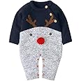 CIYCUIT Baby Boy Girl Christmas Outfit Newborn My First Christmas Onesie Sweater Clothes