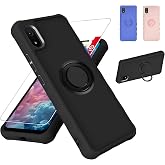 jioeuinly for Cloud Stratus C8 Case Compatible for Cloud Mobile Stratus C8 Phone Case Cover [with Tempered Glass Screen Protector][ 2MM Thickening Super Protection][Ring Support] Black
