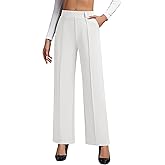 OULESlS Dress Pants for Women Work Pants Wide Leg Pull On Stretchy Business Casual Trousers High Waisted Slacks with Pockets
