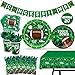 Football Super Bowl Party Supplies Set Game Day Accessory Football Themed Value Pack Including Concession Stand Banner, Plate, Cups, Napkins, Plastic Table Cloth Tailgate Party Supplies Touchdown Sunday or NFL Party Supplies Serves 20