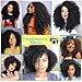 XYHair 4 Bundles Virgin Brazilian Human kinky Curly with Lace Closure Hair Weave 7A 100% Unprocessed Jerry curly hair bundles deep curly weft Extensions Natural Color(16161818+14)