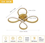 Comely Modern LED Ceiling Light 30W 3375LM 6500K Gold 30cm view 3