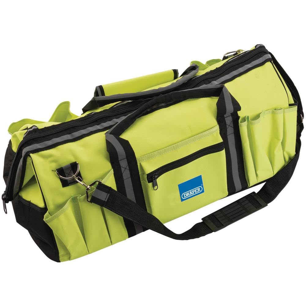 Draper 31085 Expert Hi-Vis Tool Bag, Green, 600mm