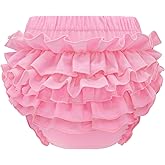 Sarfel Diaper Covers for Girls Baby Bloomers Cotton Ruffle Bloomers for Toddler Girls Newborn Infant Shorts Baby Underwear