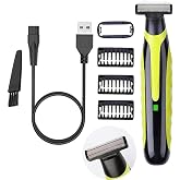 LinMei Men&rsquo;s Electric Shaver Full Body Wet &amp; Dry Shaver, USB-C Fast Charging, IPX5 Waterproof, Cordless Razor for Face, Head, Body Includes Beard Trimmer Attachment (Trimmer)
