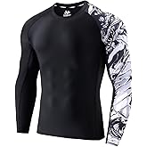 USKOY Men's Rash Guard Long Sleeve UPF 50+ Base Layer Skins Compression Shirt Performance Fit